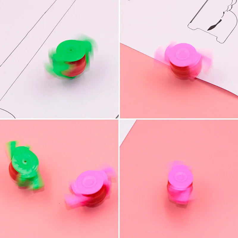 1/2/5PCS Colorful Spinning Top – Plastic Gyroscope with Whistle, Pressure Gyro Classic Toy for Kids, Children's Gift