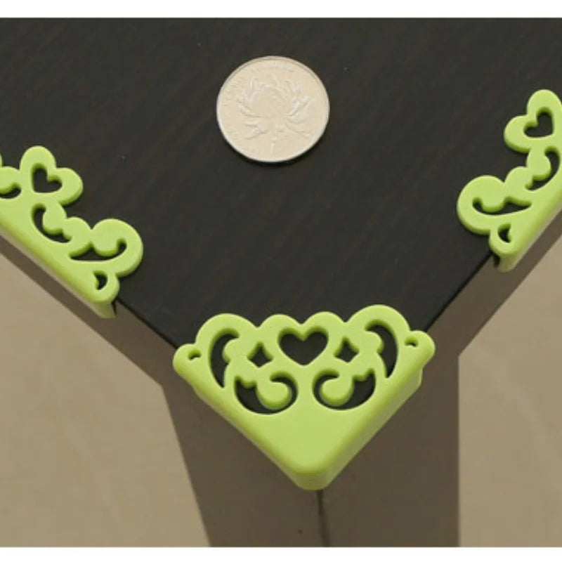 4Pcs Hollow Out Flower Pattern Baby Safety Corner Protectors – Soft Table Edge Guards for Kids