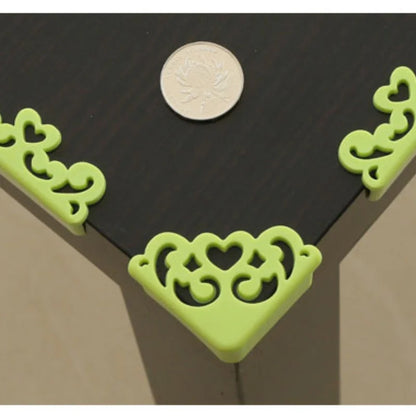 4Pcs Hollow Out Flower Pattern Baby Safety Corner Protectors – Soft Table Edge Guards for Kids