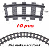 City Trains Flexible Tracks – Soft Straight, Curved Rails, and Switch Building Block Railways Toy for Kids