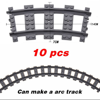 City Trains Flexible Tracks – Soft Straight, Curved Rails, and Switch Building Block Railways Toy for Kids