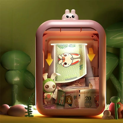 Electronic Piggy Bank with Password Safe Smart Fingerprint Automatic Banking Children's Gift Money Box
