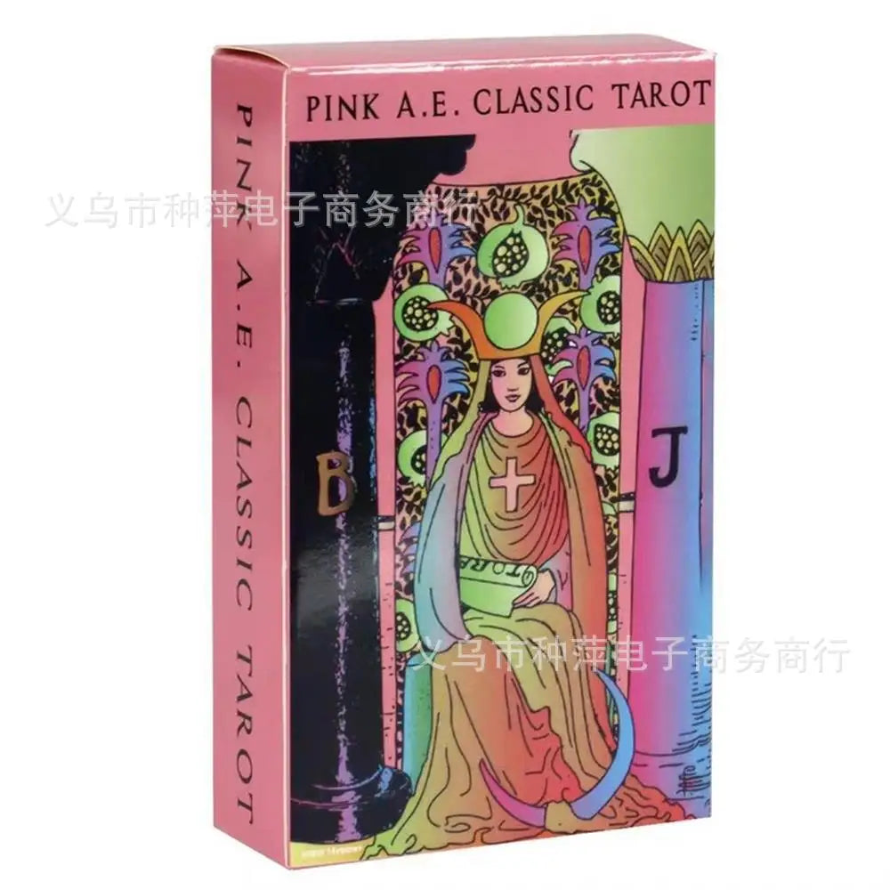 Pink Classic Tarot Deck (Divination, Full English Version, Oracle Deck for Girls)