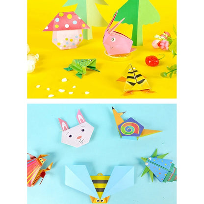 108Pcs Cartoon Origami Paper and Craft Book – DIY Handmade 3D Puzzle Animal Educational Toy for Kids