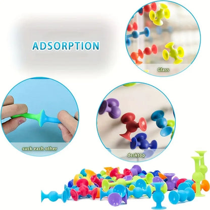 Suction Cup Building Blocks Set – Soft Throw Darts Toy for Kids, Parent-Child Interactive Educational Construction Game