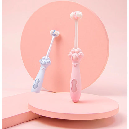 SAKURA Three-Sided Children's Toothbrush, 10000 Soft Bristles, U-Shaped for 3-12 Years Old, Deep Oral Hygiene Clean