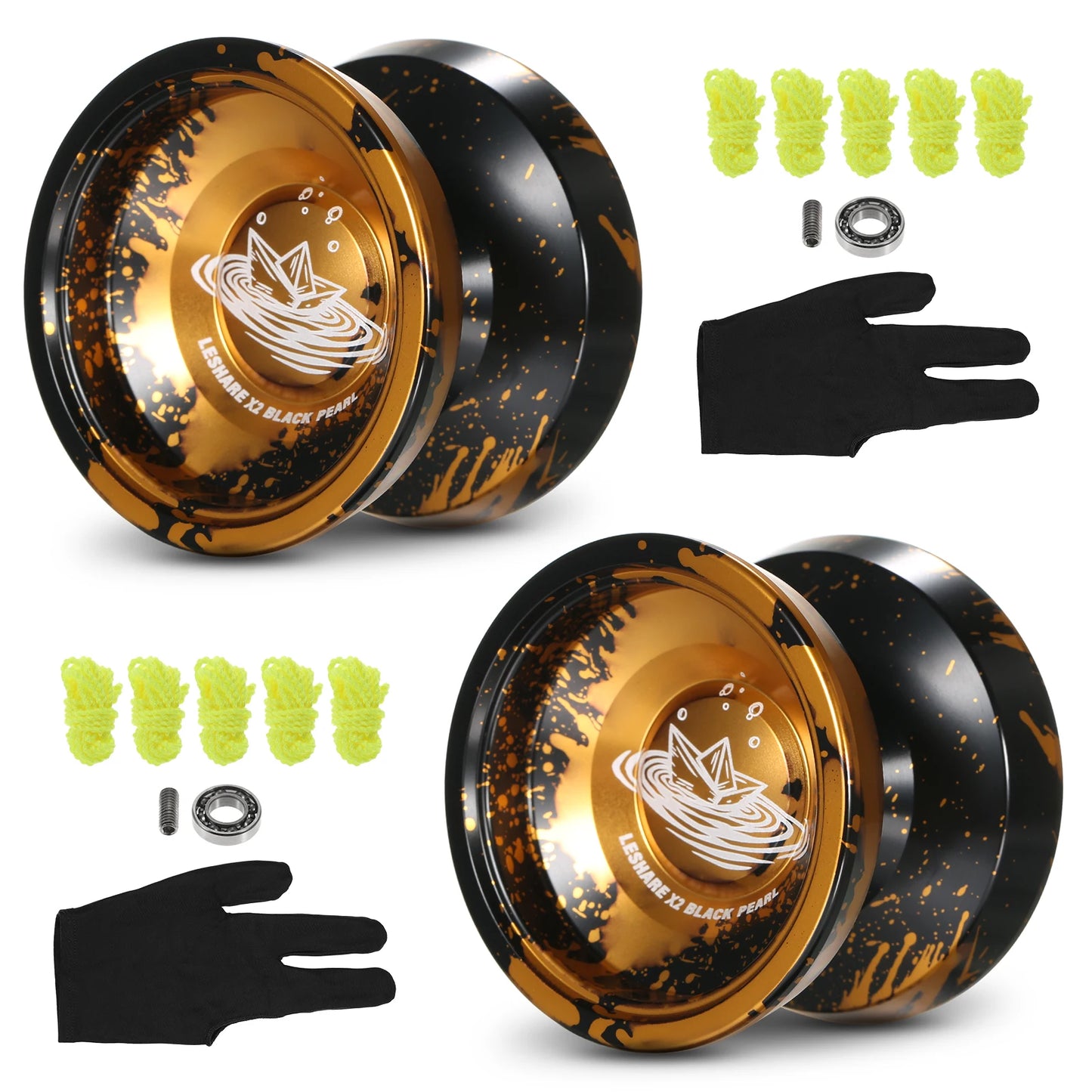 LESHARE Yoyo Ball - Aluminum Trick Yo-Yo with Bearing, Strings, and Gloves, Competitive Classic Toy Gift