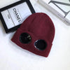 Unisex Knit Ski Beanie with Built-In Goggles — Windproof, Anti-Slip Ear-Protection Winter Hat, One Size Fits Most (54–60 cm / 21–23.6 in)