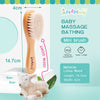 Baby Hair Brush and Comb Set for Newborn - Massage Bath & Shower - Custom Logo Mini Baby Wooden Hair Brush for Kids