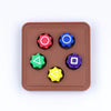 Korean Folk Game Set – Dice Party Game Props, Square, Circle, Triangle, Gonggi Jack Set for Kids, Family Stone Catching Toy