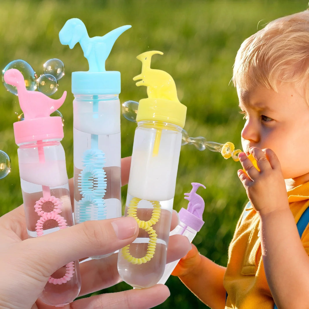 5-Pack Mini Kids Bubble Wands - Cartoon Dinosaur & Fruit Bubble Blowers, 13 x 3.5 cm (5.1 x 1.4 in) - Party Favors & Gifts