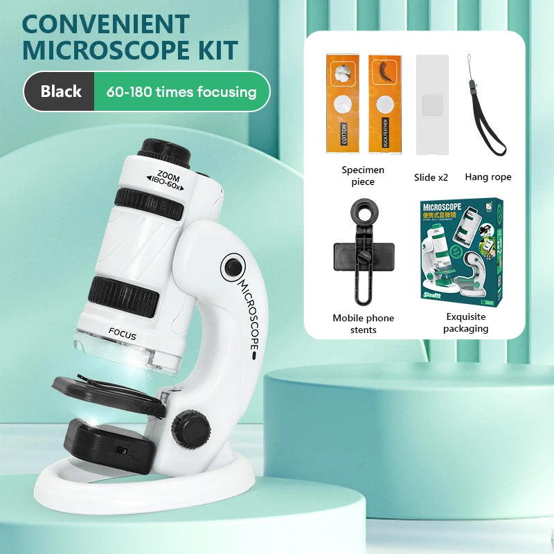 Kid Pocket Microscope Toy Kit 60–120x Educational Mini Handheld Microscope with Light STEM Toy Gift – view 7