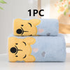 Cartoon Embroidered Winnie the Pooh Bath Towel – Soft Coral Velvet, Absorbent Face and Sports Towel for Home