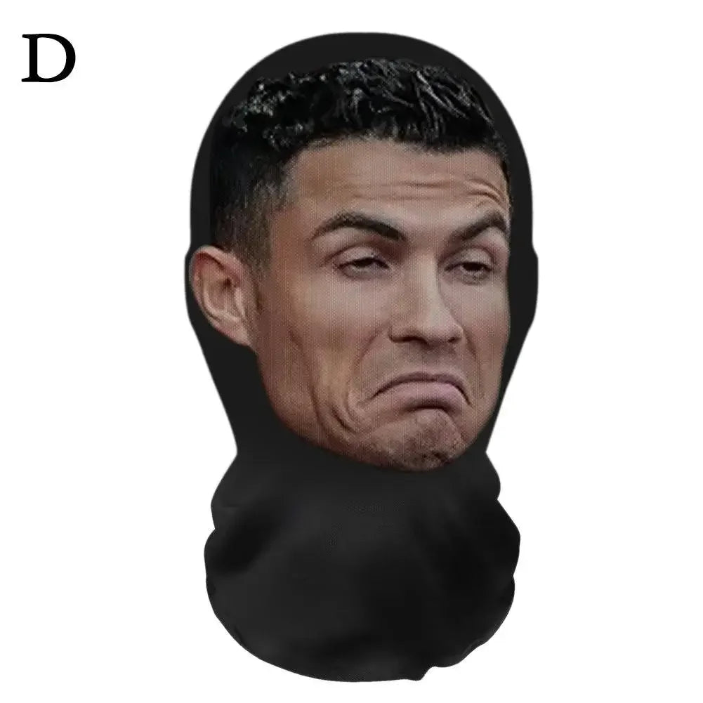 3D Seamless Kids Face Mask – Funny Celebrity Printed Ice Silk Sunscreen Head Scarf, Full-Face Neck Gaiter for Halloween Cosplay & Outdoor Sports (1-Pack)