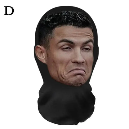 3D Seamless Kids Face Mask – Funny Celebrity Printed Ice Silk Sunscreen Head Scarf, Full-Face Neck Gaiter for Halloween Cosplay & Outdoor Sports (1-Pack)