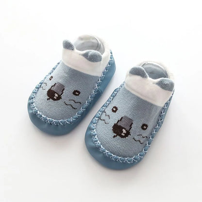 Baby Socks Slippers with Rubber Soles for Infant Newborn Children Anti-Slip Soft Sole Toddler Indoor Shoes
