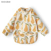 Waterproof Long-Sleeve Baby Bib with Pocket – Full-Cover Feeding Apron for Mess-Free Mealtime - Kidzy Market