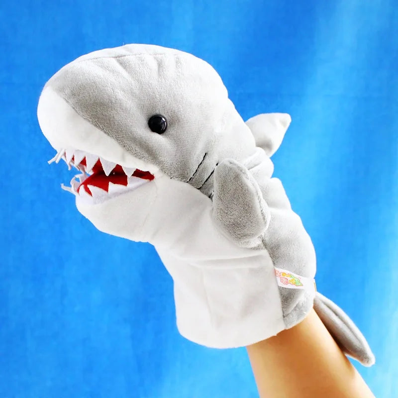 25cm Soft Plush Hand Puppets, Elephant Lion Monkey Stuffed Animal Story Dolls for Children