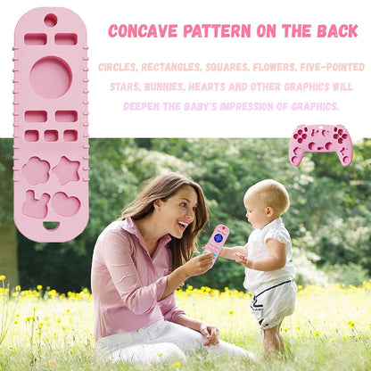 Silicone Baby Teething Toy - Remote Control Game Controller for Babies 6-12 Months | Perfect Gift for Teething Relief