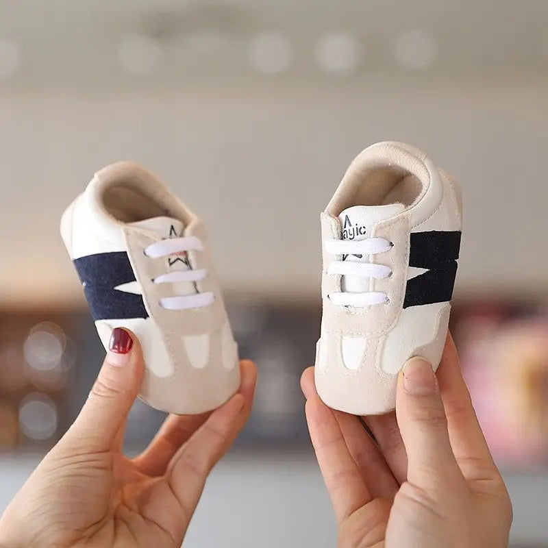Newborn Baby Classic Sneakers – Anti-Slip Casual Shoes for Boys & Girls, 0-18 Months