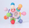 Montessori Baby Sensory Rattle and Silicone Teether Grasping Development Toy for 0-12 Months
