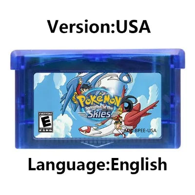 GBA Game Cartridge (32-bit, Pokemon Series, Odyssey Cloud White, FireRed & Silver Rival Rom Hack)
