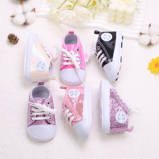 Trendy Sequin Sneakers for Baby Boys – Lightweight Non-Slip Shoes for Indoor & Outdoor Walking