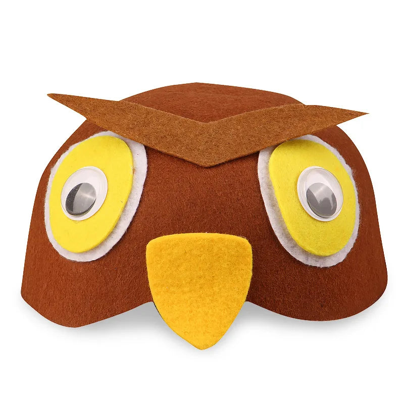 Kids Forest Animal Felt Party Hat – Duck, Bird & Rabbit Carnival Cap | Children's Day Party Costume