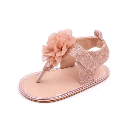 Baby Shoes Summer Sandal Cute Flower Anti-Slip Sole Newborn Toddler Prewalking Practice Shoes High Quality