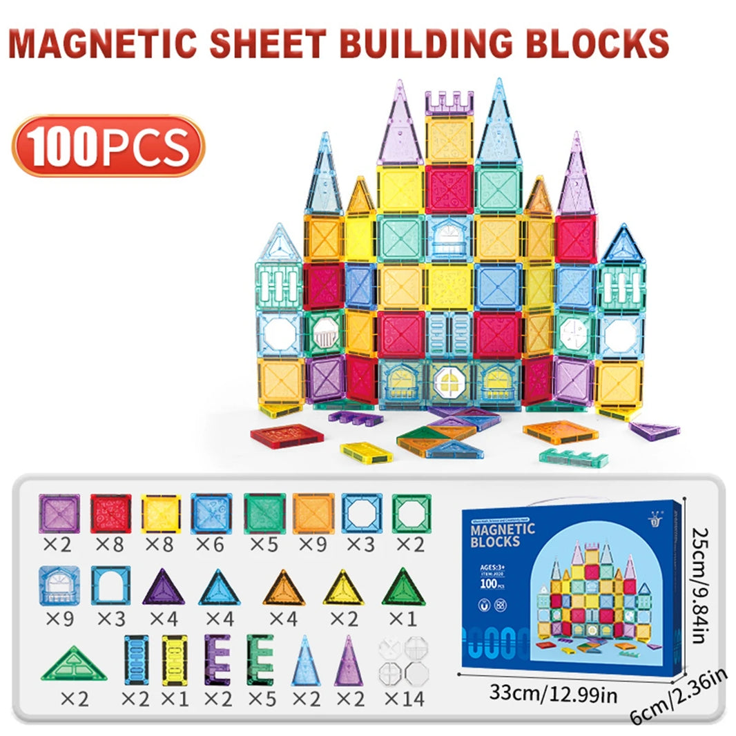 Magnetic Building Blocks Toy for Kids Ages 3 to 8+