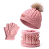 Kids’ Winter Hat, Scarf & Gloves Set – Warm Knitted Beanie & Neck Warmer for Boys & Girls (Ages 1-8)