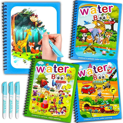 Magical Water Drawing Book – Reusable Montessori Coloring Book for Sensory Early Education in Children