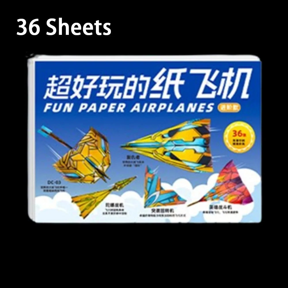 Montessori Origami Airplane Set 36 Sheets DIY Puzzle Thinking Training Educational Toy