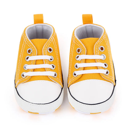 New Baby Shoes Boys Girls Classic Canvas Casual Sneakers Newborn First Walker Toddler Soft Sole Non-Slip Walking Shoes