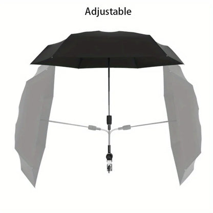 Baby Stroller Solid Color Sunade Umbrella Sunshade Bendable Arm Clip-On Handle Trolley Sunshade Accessory for Outdoors