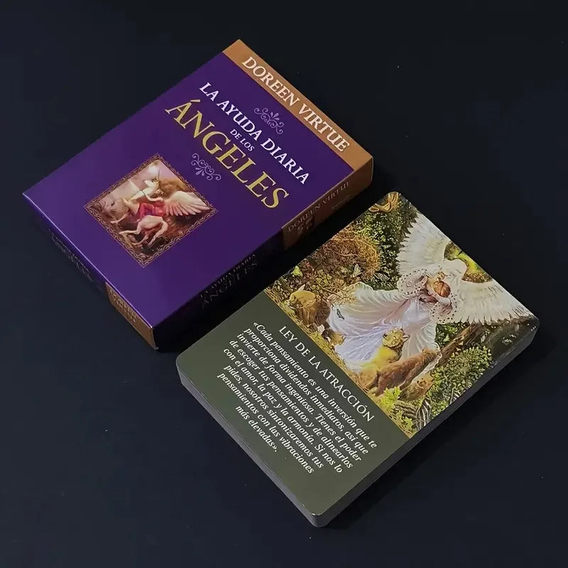 44-Card Deck Daily Guidance Oracle Tarot - Angelic Wisdom Card Game, Spanish Version, Fate Divination Tarot Board Game