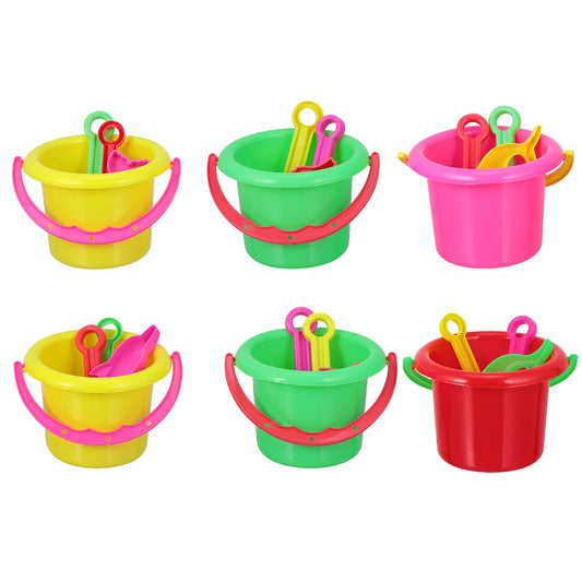 24-Piece Child Sand Bucket Toy Set Mini Buckets for Kids Beach Play