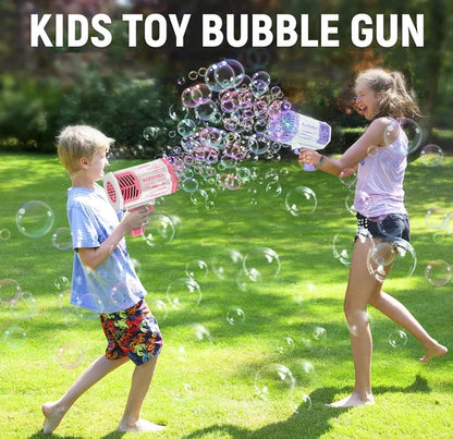 40/69-Hole Bubble Machine for Kids & Adults — Portable Battery-Powered Bubble Gun & Soap Blower, Ages 3+