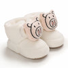 2022 Baby Autumn Winter Boots, Baby Girl Boys Winter Warm Shoes, Solid Fashion Toddler Fuzzy Balls First Walkers Kid Shoes 0-18M