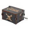 Retro Hand Crank Wooden Music Box Elegant Desktop Musical Box Kids Birthday Festival Gift Vintage Home Craft Ornament