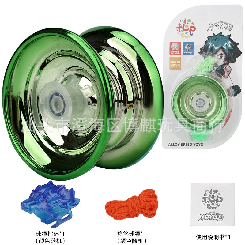 Professional Aluminum Metal Yoyo - Beginner-Friendly Yo-Yo for Kids and Adults with Accessories