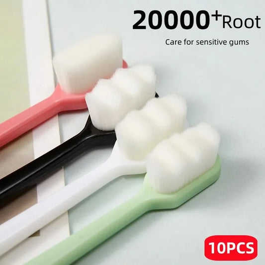 Ultra-fine Soft Toothbrush Million Nano Bristle Adult Teeth Deep Cleaning Portable Travel Dental Oral Care Brush