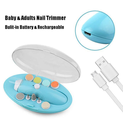 Upgrade Baby Nail Trimmer 9-in-1 – Safe Electric Nail File Kit for Infants, Rechargeable Toes & Fingernail Clipper, Baby Care Utensils