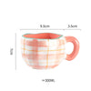 Hand-Pinched Irregular Porcelain Mug 300 ml (10 fl oz) – Flower & Heart Pattern Coffee & Tea Cup, Cute Gift for Kids & Girls