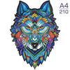100-300 Piece Wooden Animal Jigsaw Puzzle - Wolf and Chicken Irregular Pieces 3D Brain Teaser for Adults & Kids Holiday Gift