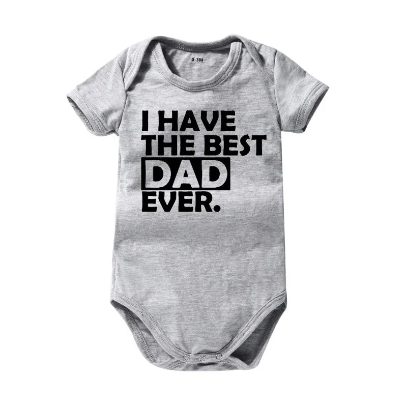 Popular "Mom+Dad=Me" Baby Romper – 100% Cotton Summer Onesie, Newborn Baby Clothes, Unisex Crawling Clothes, Comfortable and Cute