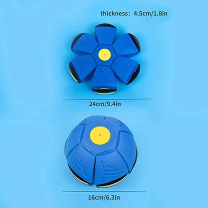 Magic Flying Saucer Stomp Ball - 24 cm (9.5 in) Bouncy Transforming Puzzle Ball for Kids & Pets, Indoor/Outdoor