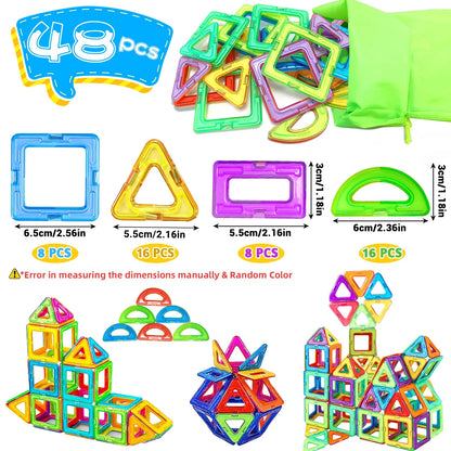 Big Magnetic Building Blocks 3D STEM Educational Constructor Set