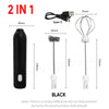 Upgraded Electric Milk Frother USB Rechargeable Handheld 3-Speed Mini Coffee Whisk and Egg Beater