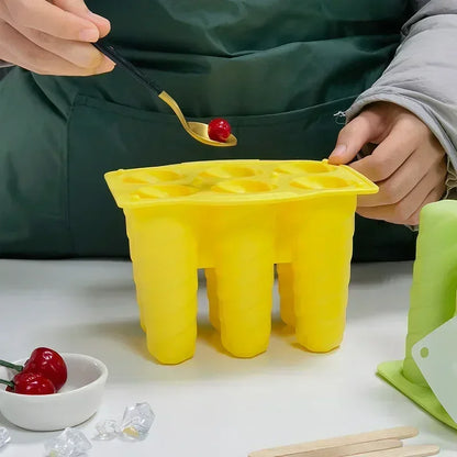 Silicone Spiral Popsicle Molds 4-Cell Reusable BPA Free Ice Pop Maker